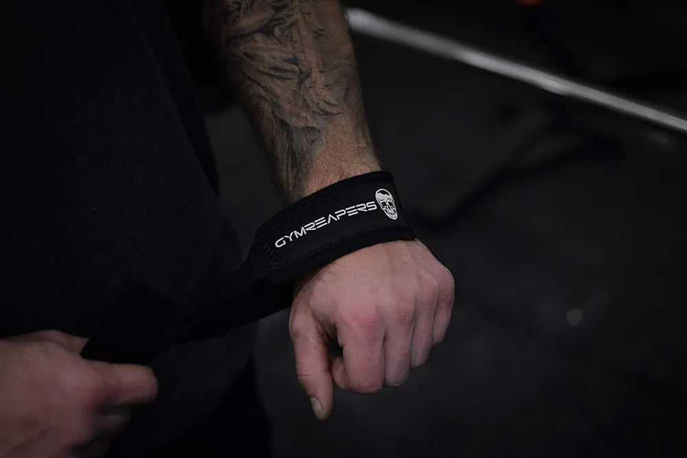 Gymreapers Lifting Wrist Straps for Weightlifting, Bodybuilding, Powerlifting, Strength Training, & Deadlifts - Padded Neoprene with 18 inch Cotton
