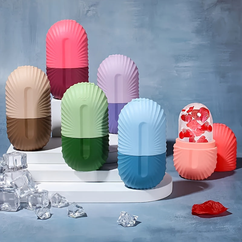 Ice Face Roller, Ice Roller for Face & Eye Puffiness Relief, Facial Massager Contour And Enhance Skin Care & Glow, Ice Facial Roller Mold Cube, Reusable & Leakproof, Facial Massage, Skin Care